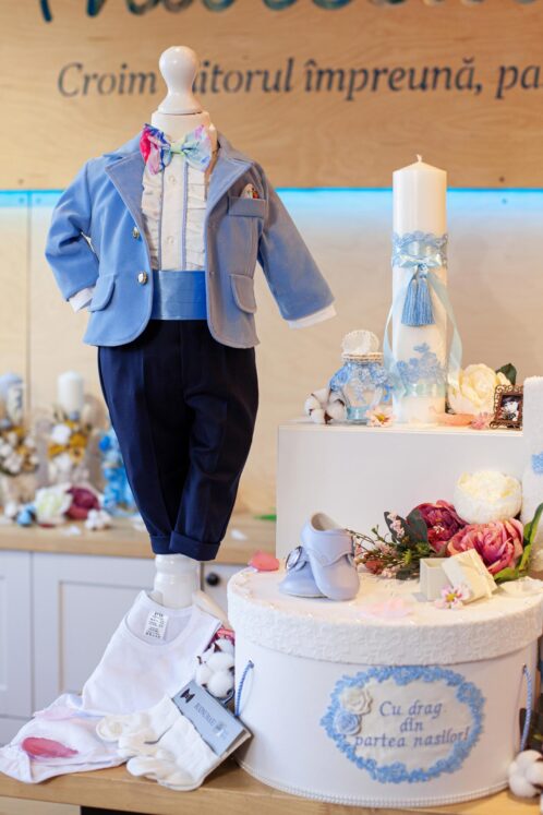 Set complet botez (trusou) - Ralph - bleu - imagine 2
