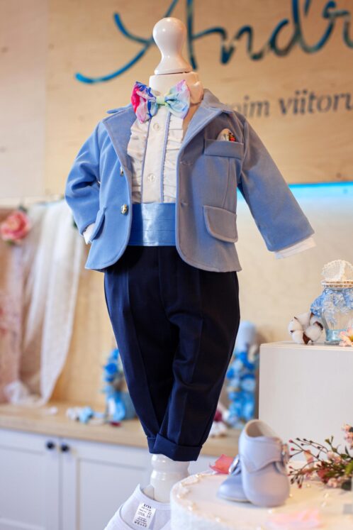 Set complet botez (trusou) - Ralph - bleu - imagine 3