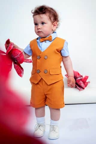 Costum Alexandru - maron (1-4 ani)