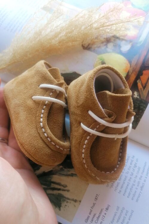 Mocasini piele naturală - maron - imagine 4