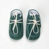 Mocasini Botez Bebelus Piele Intoarsa Verde