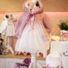 Set Esential Pentru Botez Rochie Cu Dantela Si Capa Fnatalie369