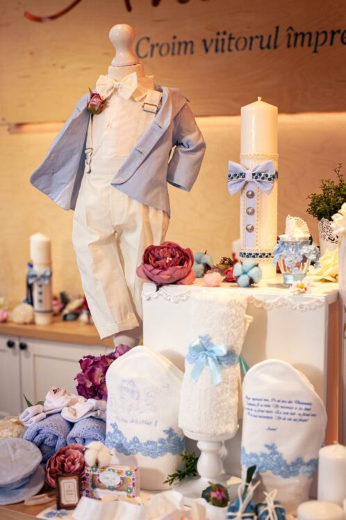 Set esențial botez (trusou) - Romeo - bleu - imagine 2