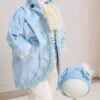Costum De Botez Catifea Cu Redingota Fabrizio Bleu