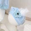 Costum De Botez Catifea Cu Redingota Fabrizio Bleu