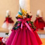 Lumânare botez A10 - Eniko - mov