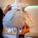 Rochiță Indira - fluturi aqua