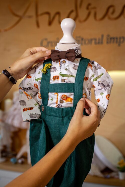 Costum Jungle - mânecă lungă - verde - imagine 7