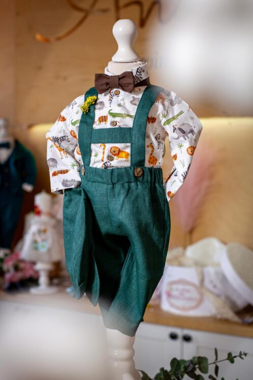 Costum Jungle - mânecă lungă - verde - imagine 5