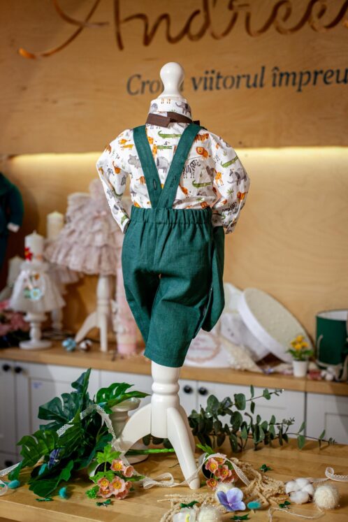 Costum Jungle - mânecă lungă - verde - imagine 8