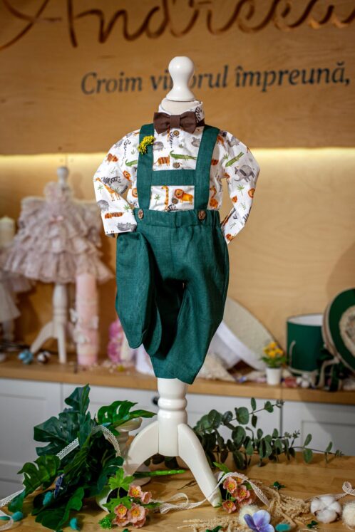 Costum Jungle - mânecă lungă - verde - imagine 6
