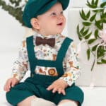 Costum Jungle - mânecă lungă - verde