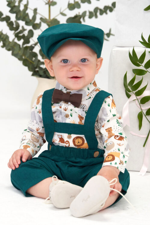 Costum Jungle - mânecă lungă - verde - imagine 4