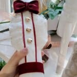 Lumânare botez A9 - jabou burgundy