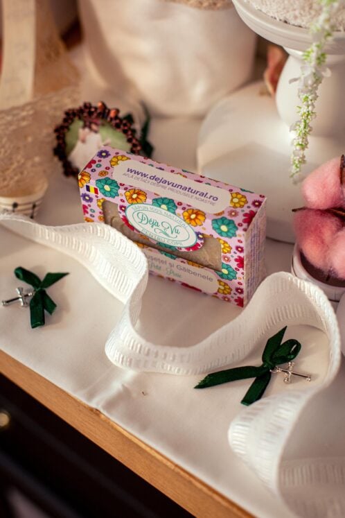Set complet botez (trusou) - Emily - verde - mânecă scurtă - imagine 12