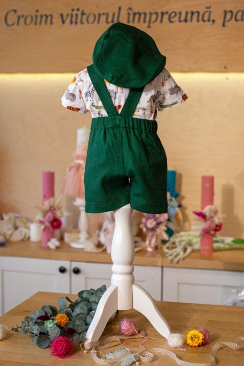 Costum Jungle - verde - mânecă scurtă - imagine 7