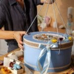 Cufăr botez - tematică Jungle - bleu