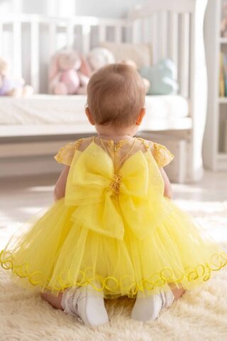 Arabella Rochie Botez Galben Funda Spate