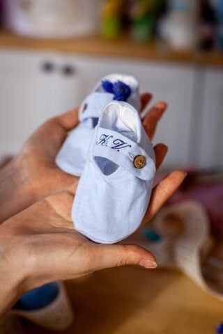 Botoșei bumbac  - bleu