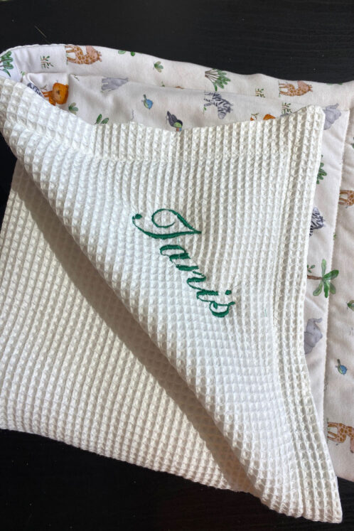 Păturică Pufoasă cu Printuri Vesele pentru Bebe - Ivoire - imagine 2