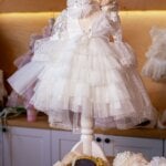 Rochiță Theodora - ivoire - mânecă lungă