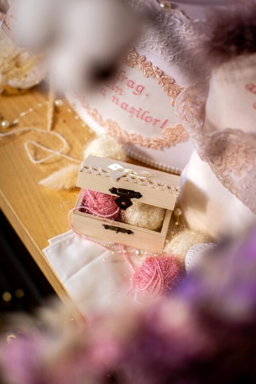 Set complet botez (trusou) - Claire - roz - mânecă 3/4 - imagine 11