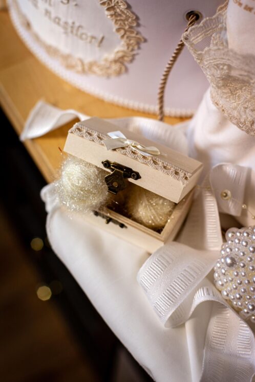 Set complet botez (trusou) - Claire - ivoire - mânecă 3/4 - imagine 8