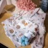 Costum Cu Salopeta Botez Raiat Imprimat Bmihai369
