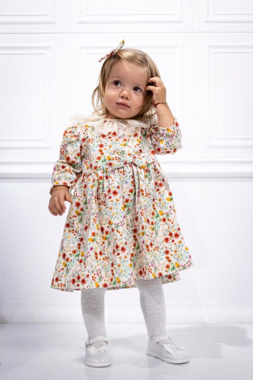 Rochiță Thea - ivoire cu imprimeu floral
