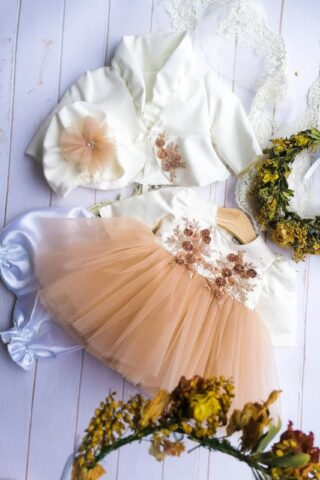 Set De Botez Fete Bej Fbaza369 Bej