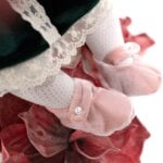 Botoșei catifea handmade - roz