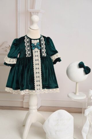 Rochie Leonor Catifea Verde