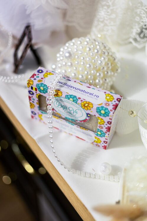 Set complet botez (trusou) - Cozette cu capă Floare - imagine 9