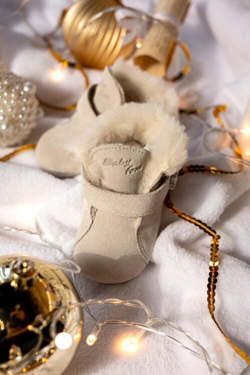 Pantof ghetuță X-MAS - Bej - imagine 5
