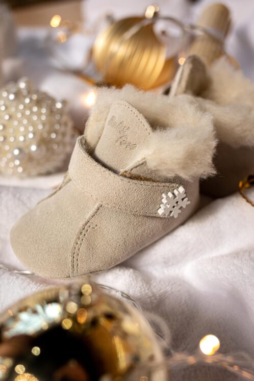 Pantof ghetuță X-MAS - Bej - imagine 4