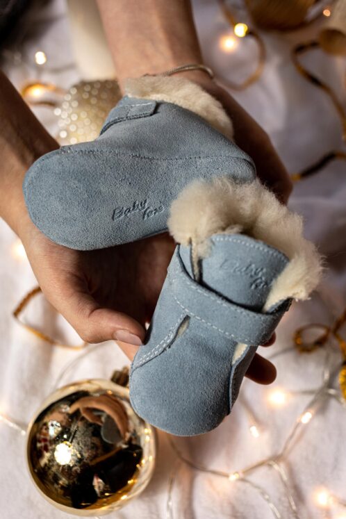 Pantof ghetuță X-MAS - Bleu - imagine 6