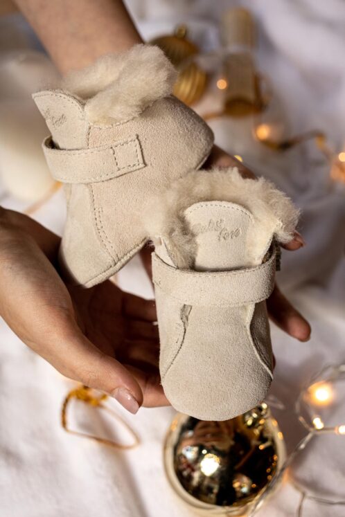 Pantof ghetuță X-MAS - Bej - imagine 3