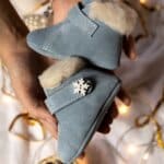 Pantof ghetuță X-MAS - Bleu