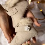 Pantof ghetuță X-MAS - Bej