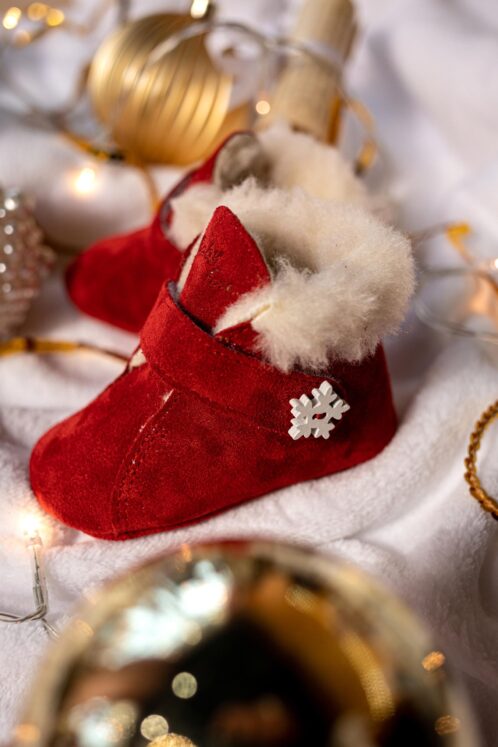 Pantof ghetuță X-MAS - Roșu - imagine 4