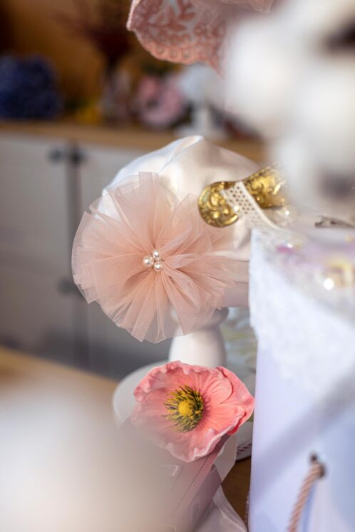 Set complet botez (trusou) - Margueritte și Capă roz vintage - imagine 6