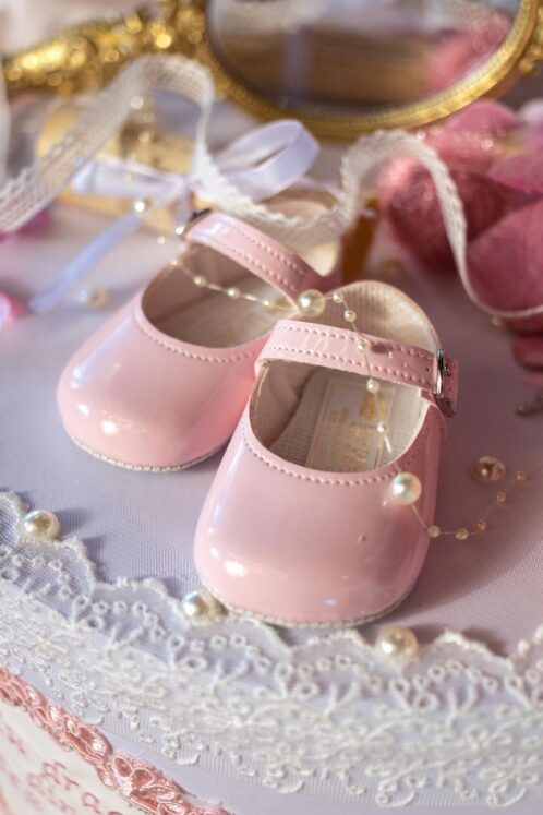Set complet botez (trusou) - Margueritte și Capă roz vintage - imagine 12
