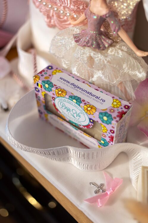 Set complet botez (trusou) - Margueritte și Capă roz vintage - imagine 14