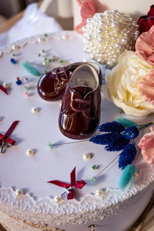 Set complet botez (trusou) - Romeo - burgundy - imagine 4