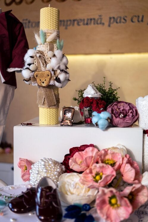 Set complet botez (trusou) - Romeo - burgundy - imagine 3
