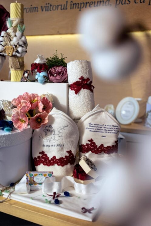 Set complet botez (trusou) - Romeo - burgundy - imagine 10