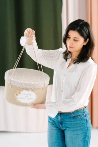 Cufăr botez - șampanie