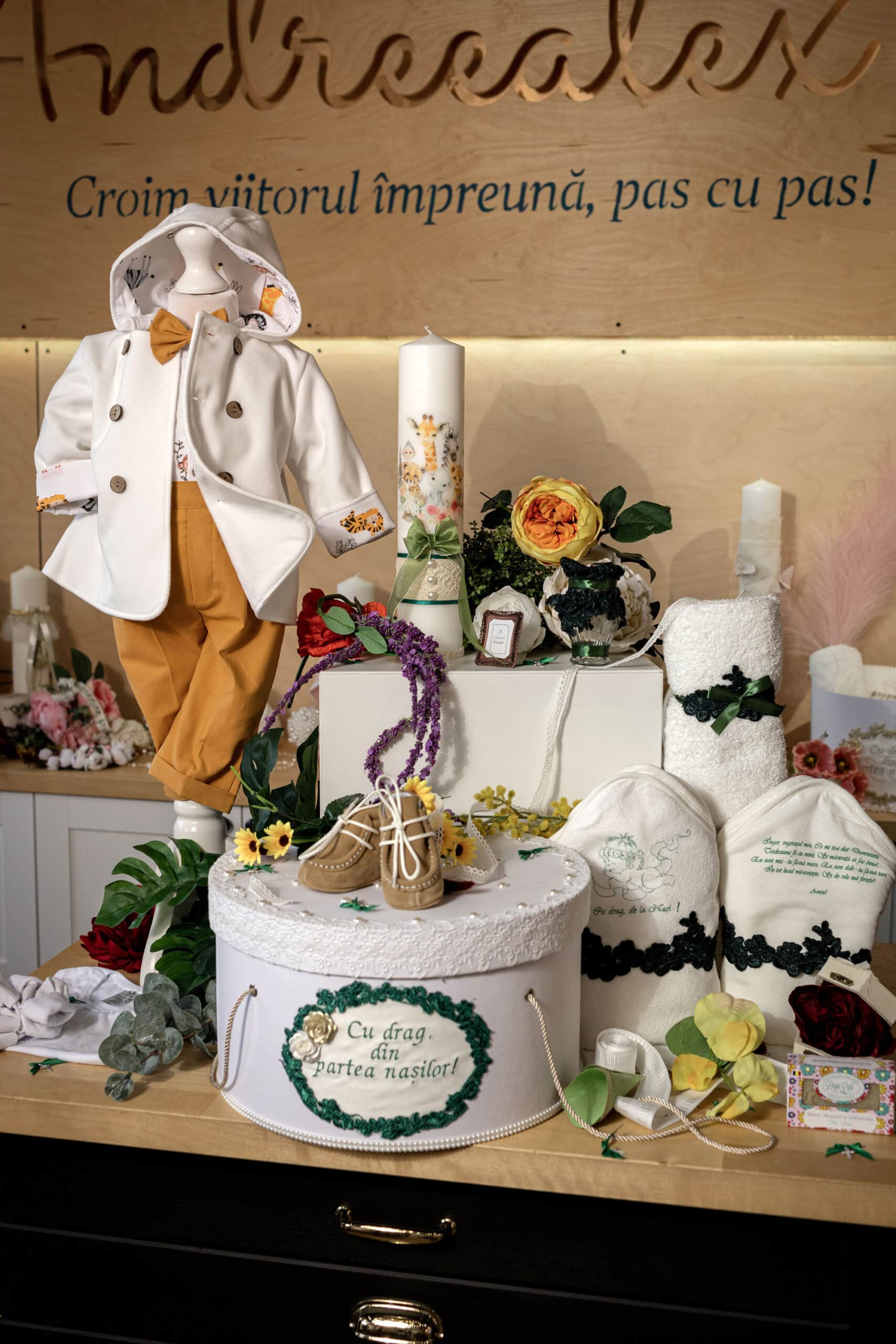 Set complet botez (trusou) - Oscar - ivoire 1 Set complet botez (trusou) - Oscar - ivoire