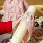 Lumânare botez A15 - Clarissa - roz