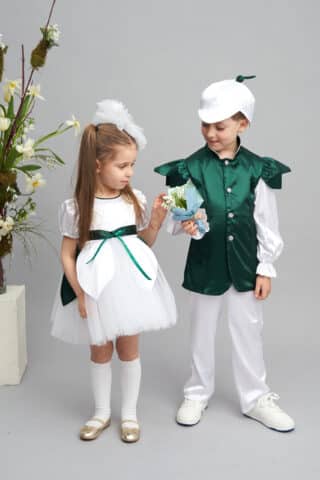 Rochiță Ghiocel – bust alb (3-5ani)